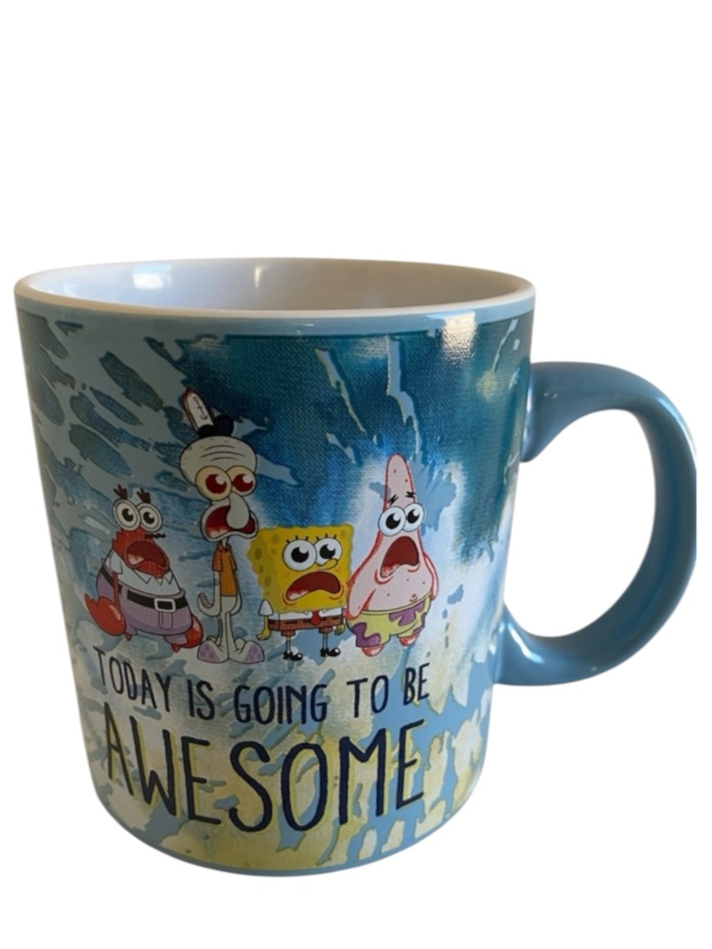 Nickelodeon SpongeBob SquarePants Ceramic Mug TODAY IS GOING TO BE AWESOME